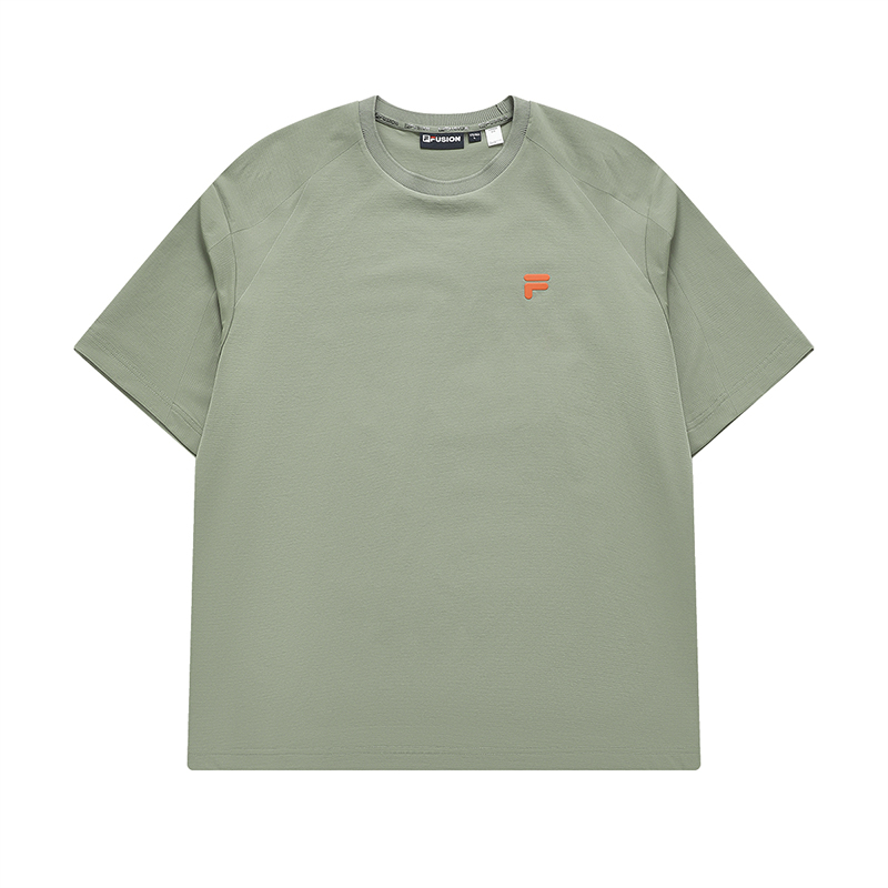 

Футболка мужская перьевая серо-зеленая FILA FUSION, армейский зеленый