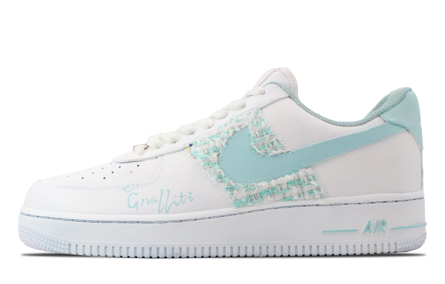 

Кроссовки Nike Air Force 1 Skateboarding Shoes Men Low-top White, синий