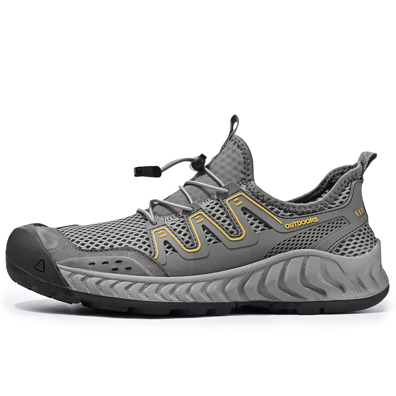 

Kuding Мужские походные треккинговые ботинки серые, цвет Gray