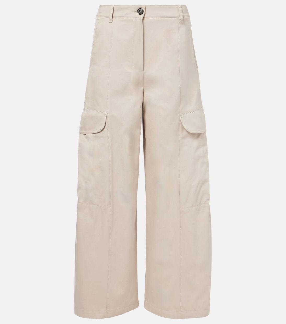 

Брюки-карго из хлопкового габардина S Max Mara, экрю