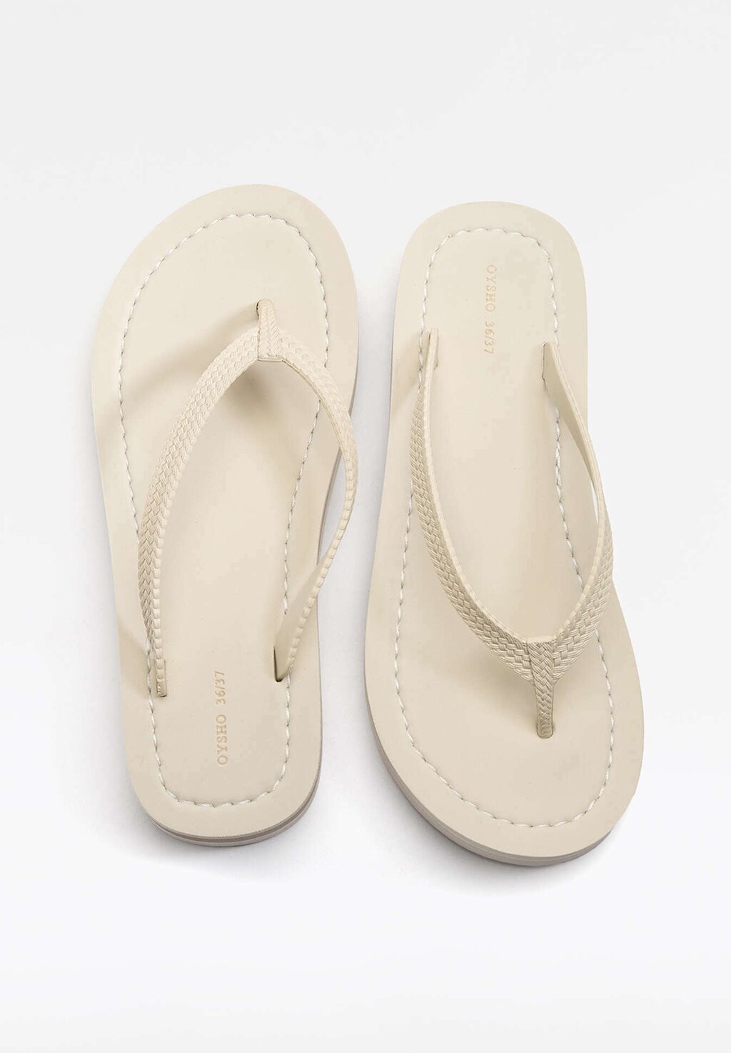 

Шлепанцы OYSHO, бежевый