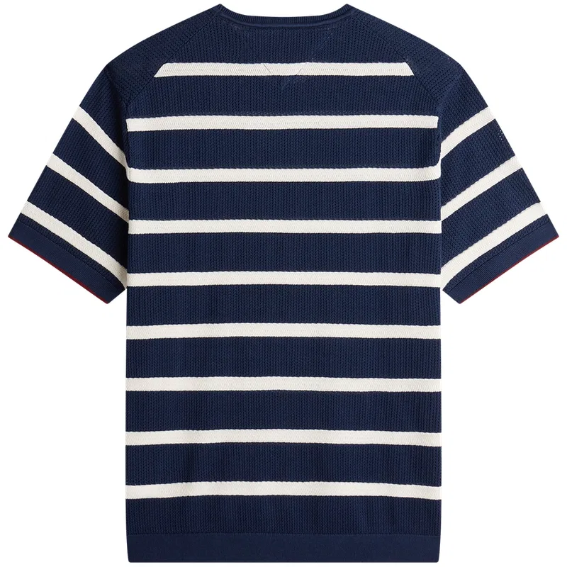 Вязаный джемпер с полосками Tommy Hilfiger темно-синий — фото 3
