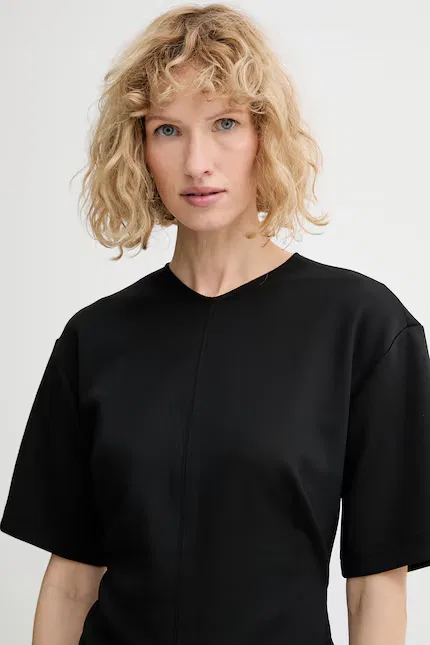 Платье из эластичного трикотажа Calvin Klein, черный — фото 4