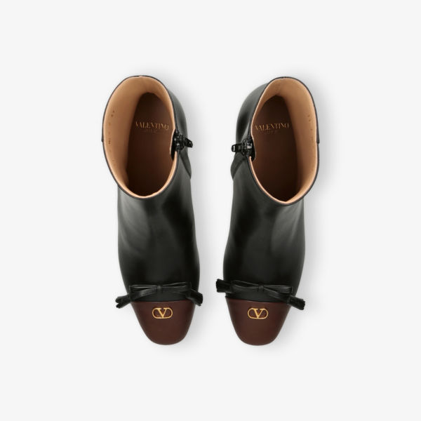Ботинки Valentino Garavani Valet du roi на каблуке из кожи, мультиколор — фото 2