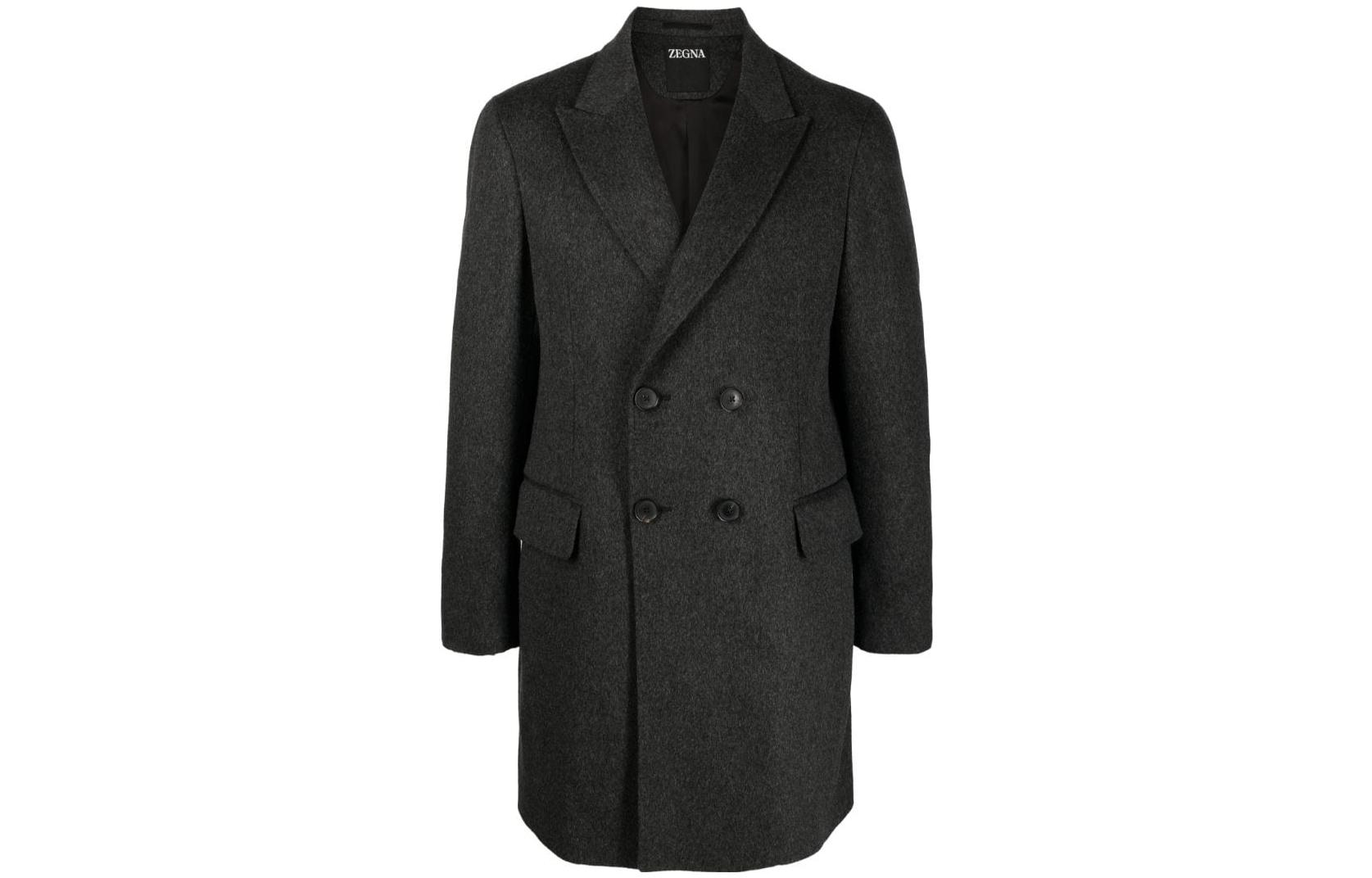 

Ermenegildo Zegna Тёмно-серое пальто мужское, Dark Gray