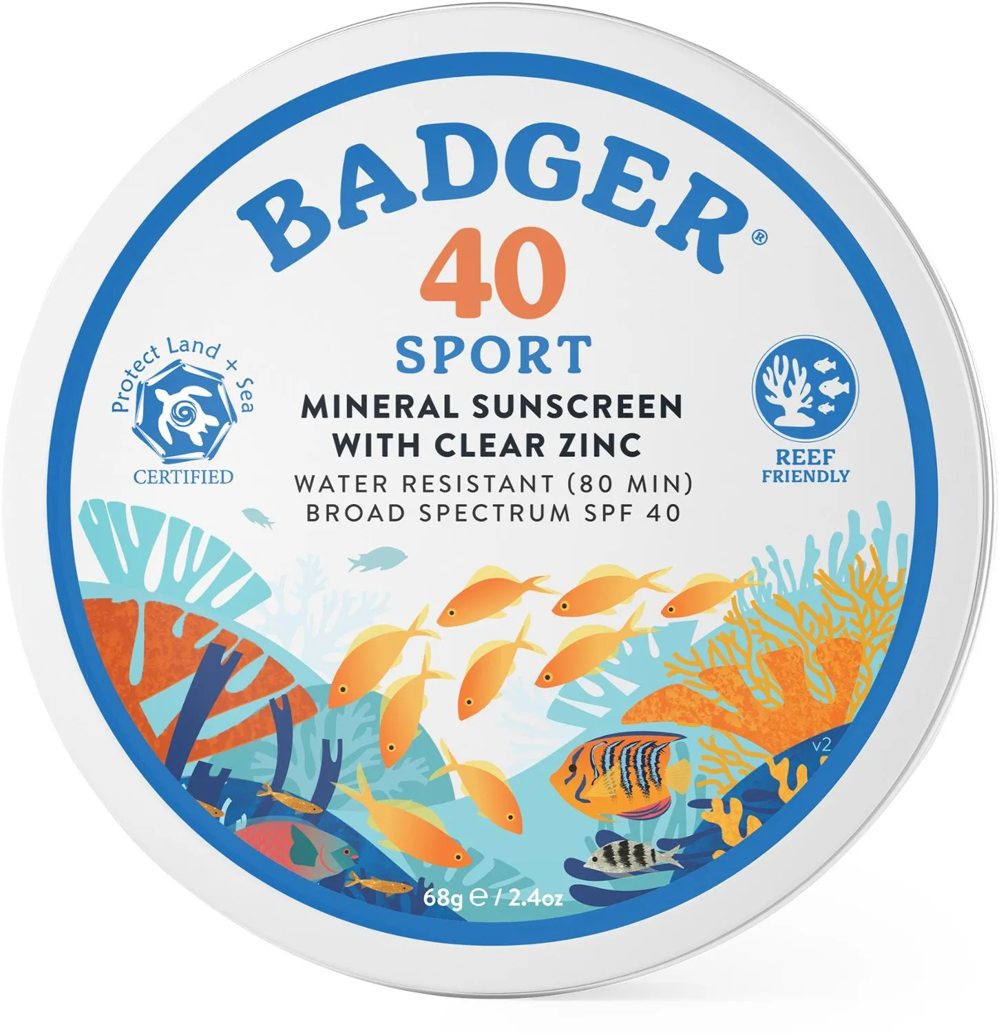 

Спортивный минеральный солнцезащитный крем Badger, None