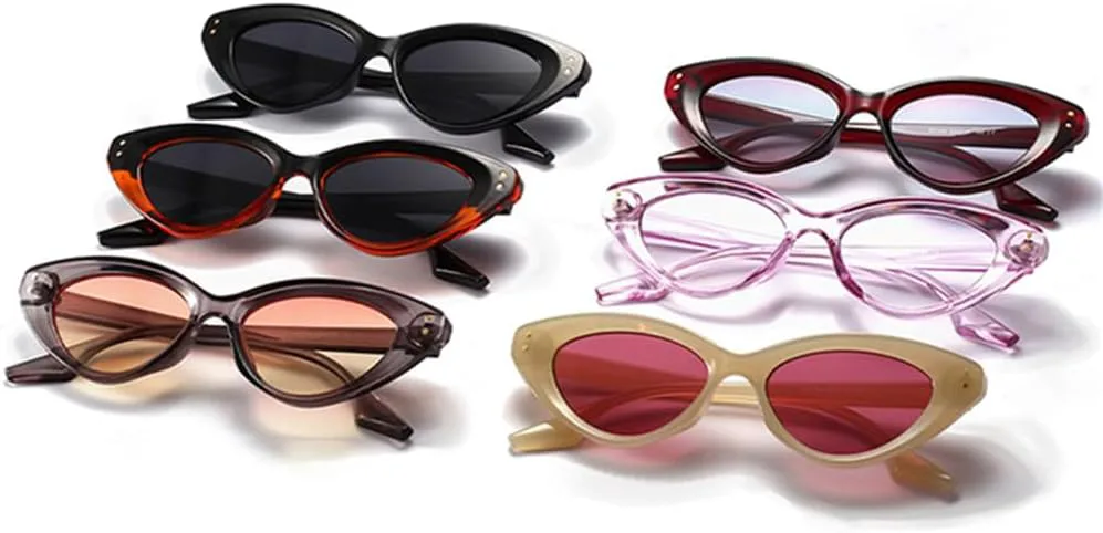 

Ретро солнцезащитные очки для женщин и мужчин, винтажные солнцезащитные очки с защитой от УФ-излучения UV400 для использования на открытом воздухе HCPIHF, Black