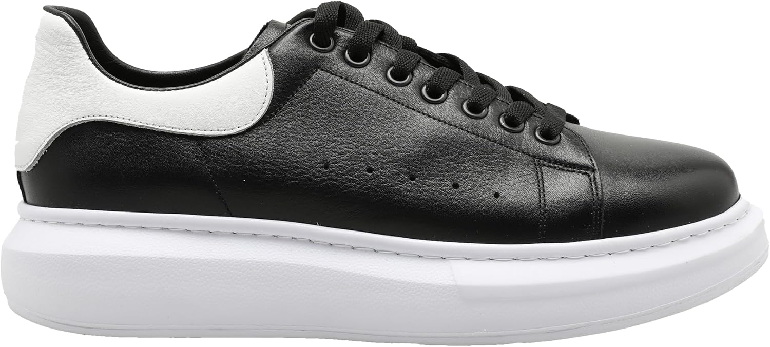 

Кроссовки для мужчин SOLL Queen II, Натуральная кожа, перфорированные, с толстой подошвой, белый/черный