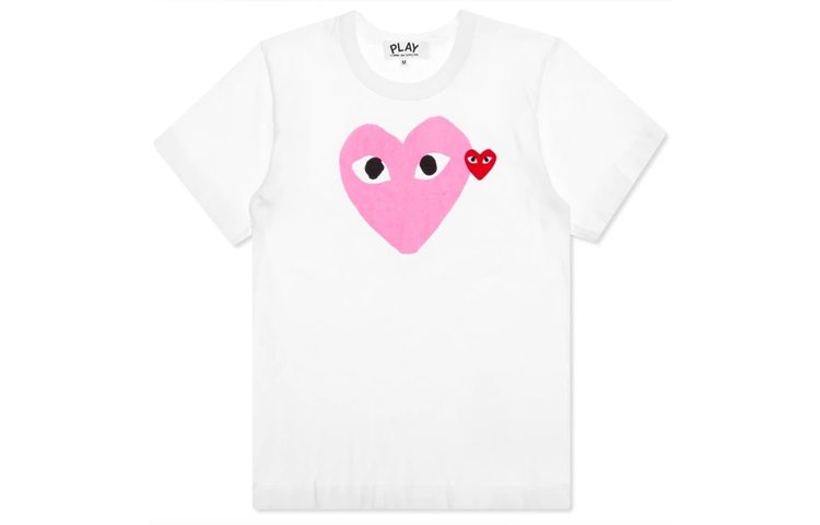 

CDG Play Футболка Comme Des Garcons Play с красной эмблемой в виде сердца, Красный, CDG Play Футболка Comme Des Garcons Play с красной эмблемой в виде сердца