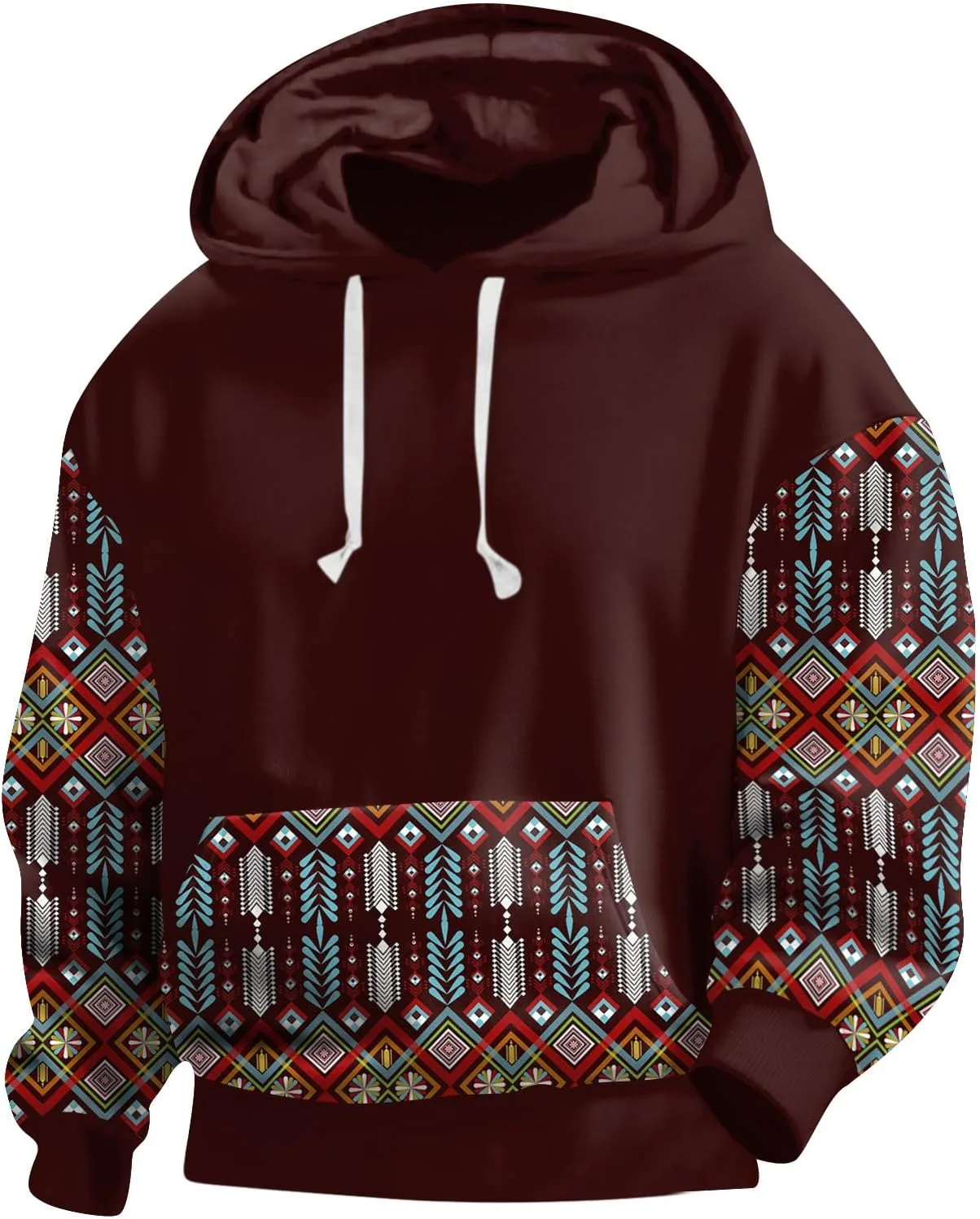 

Унисекс худи Aztec Tribal Ethnic с длинным рукавом, карманами и кулиской