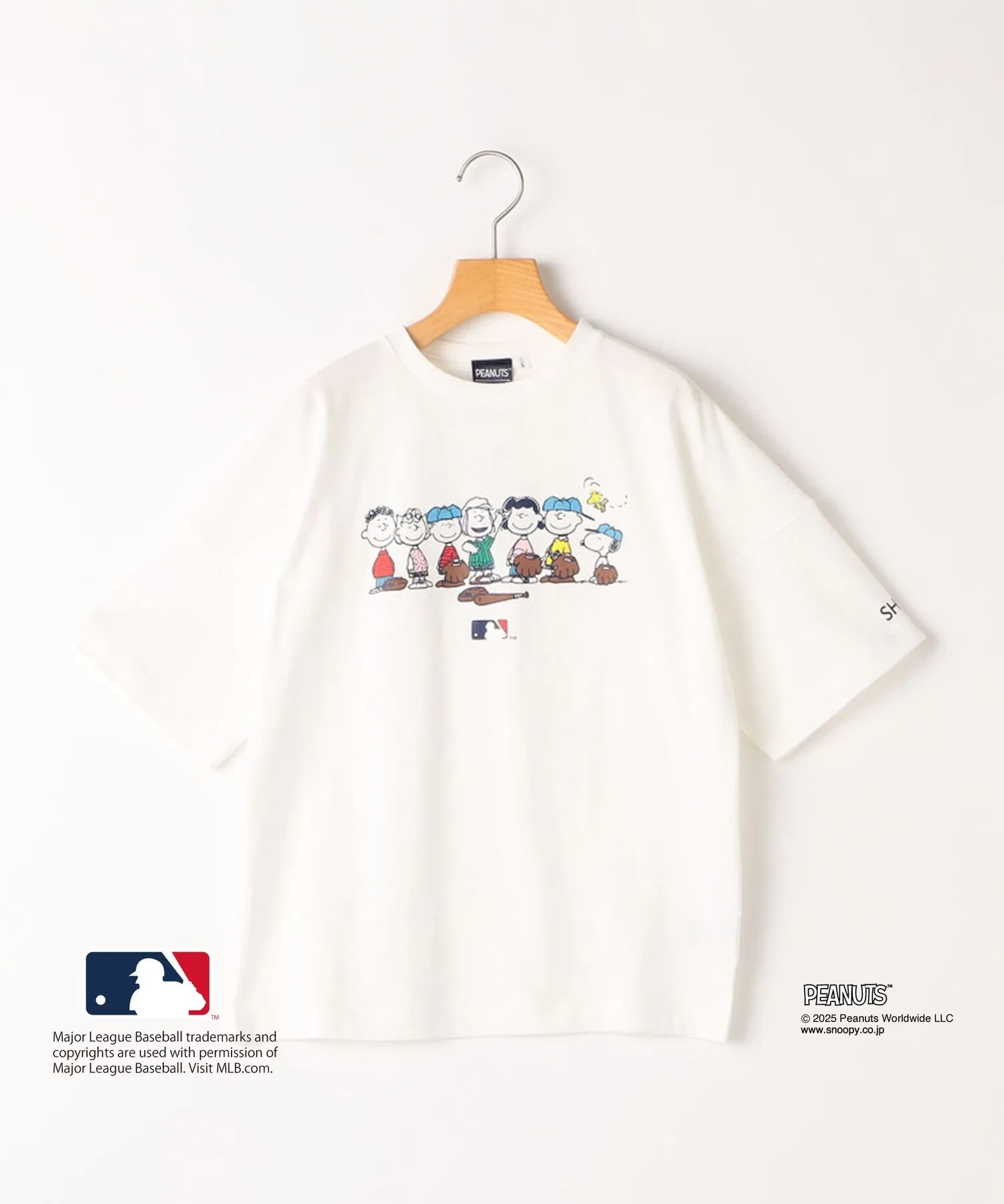 Детская футболка SHIPS KIDS PEANUTS MLB с принтом белая