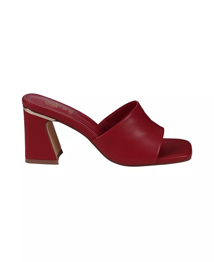 Женские босоножки Soho Square Toe на блочном каблуке GC Shoes, красный — фото 2