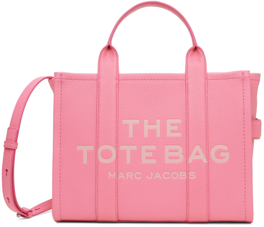 

Розовая кожаная сумка-тоут "The Leather Medium" Marc Jacobs, цвет Petal pink, Розовый, Розовая кожаная сумка-тоут "The Leather Medium" Marc Jacobs, цвет Petal pink
