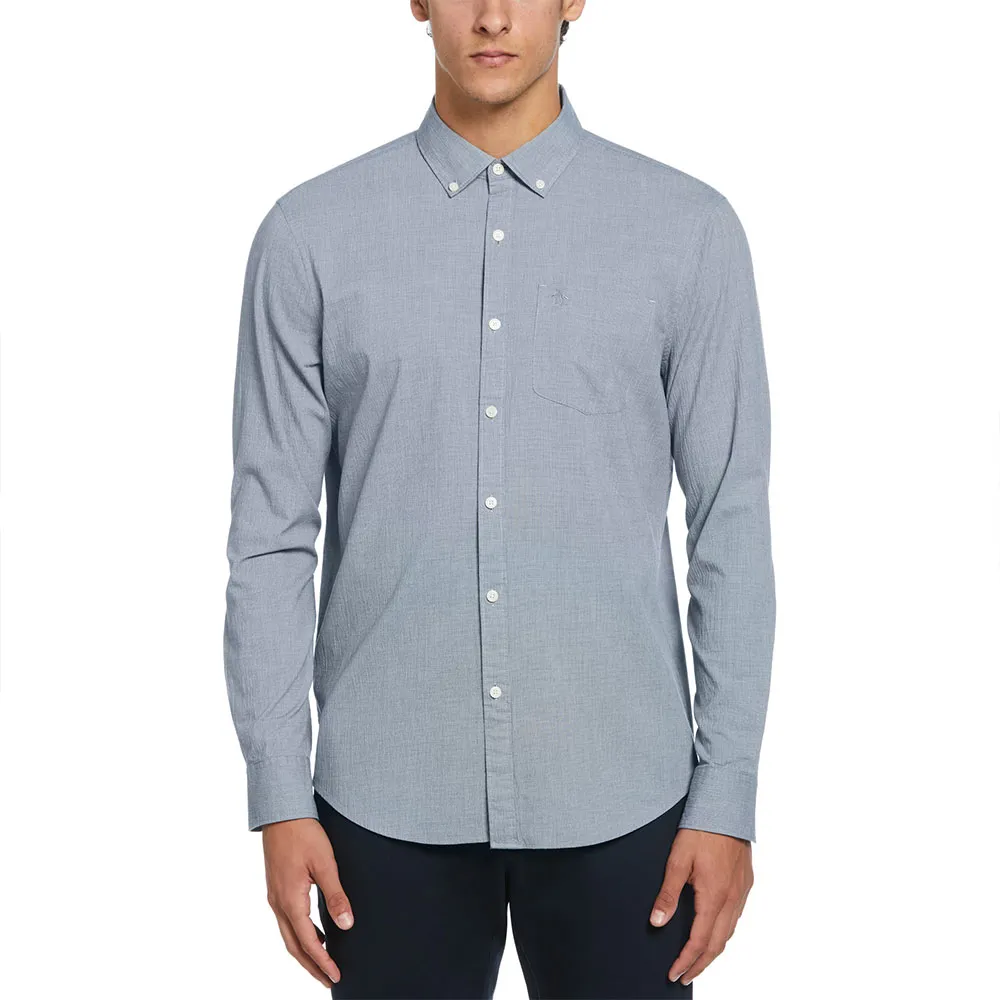 

Рубашка Original Penguin Solid Non Solid Crinkle, синий