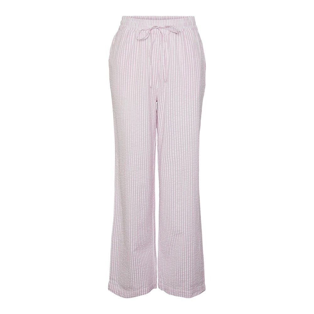 

Брюки Pieces Sally Loose String Fit high waist, розовый
