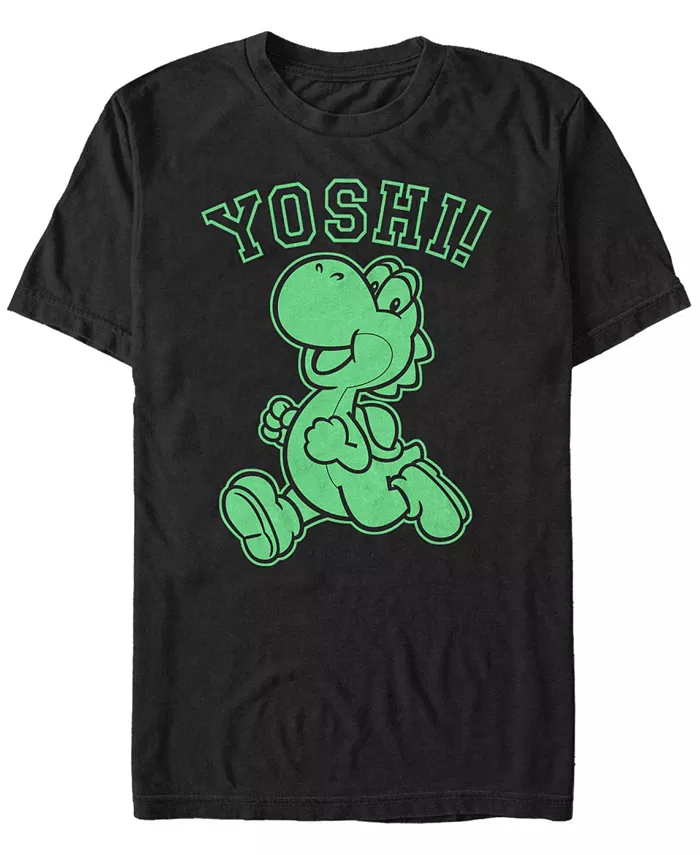 

Футболка мужская Nintendo Super Mario Running Yoshi с коротким рукавом Fifth Sun, черный