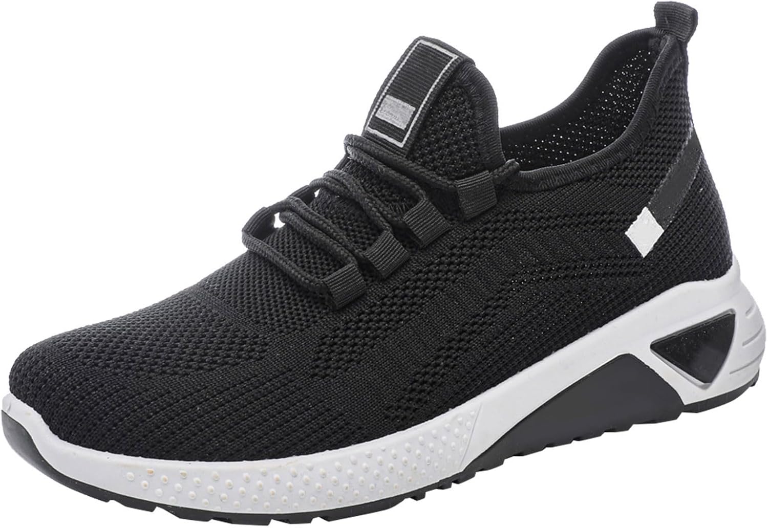 

Мужские кроссовки без шнурков для ходьбы, тенниса и бега, легкие, дышащие, повседневные с мягкой подошвой, удобные для работы и спортзала Generic, черный