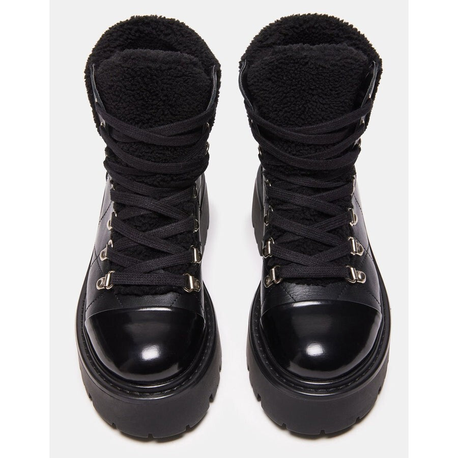 Женские ботинки Steve Madden Reyen из искусственной кожи на платформе, черный — фото 3