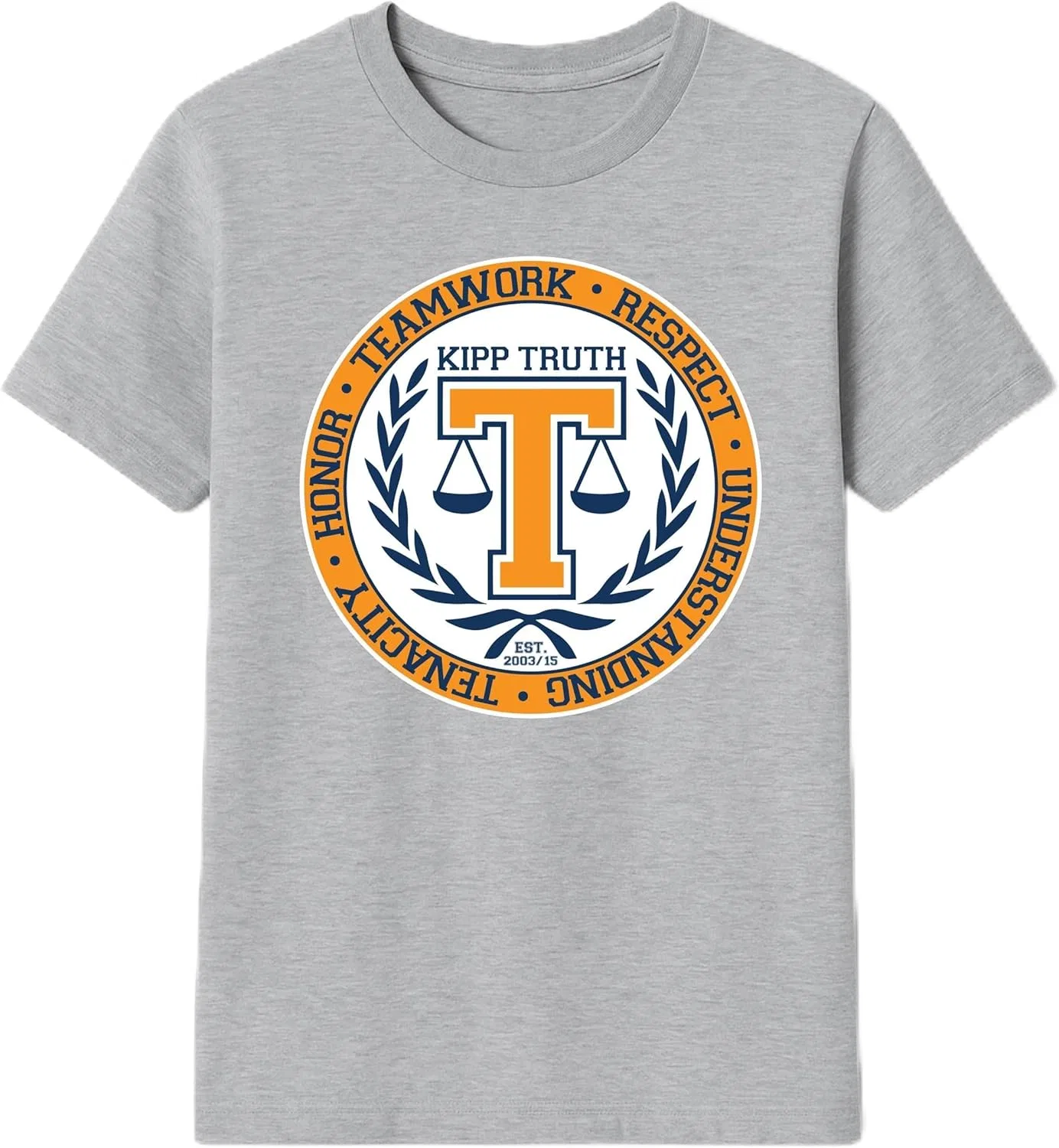 KIPP Texas Детская футболка с коротким рукавом Kipp: Youth Truth Academy Spirit Tee, Heather Grey (Truth Academy)