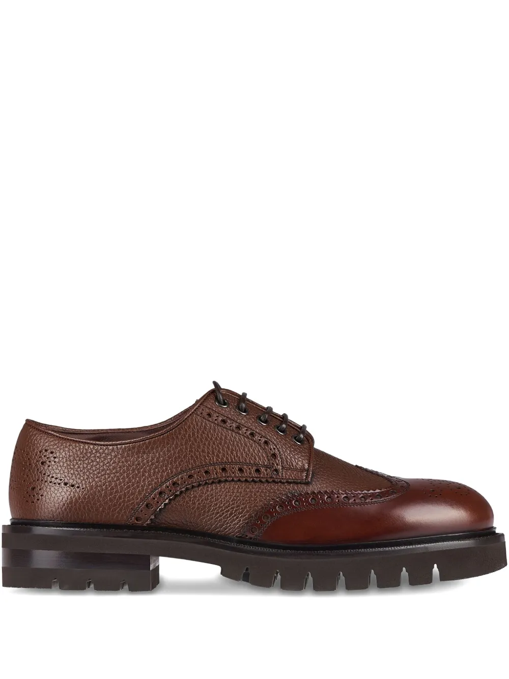 

Кожаные туфли-броги Ferragamo, коричневый