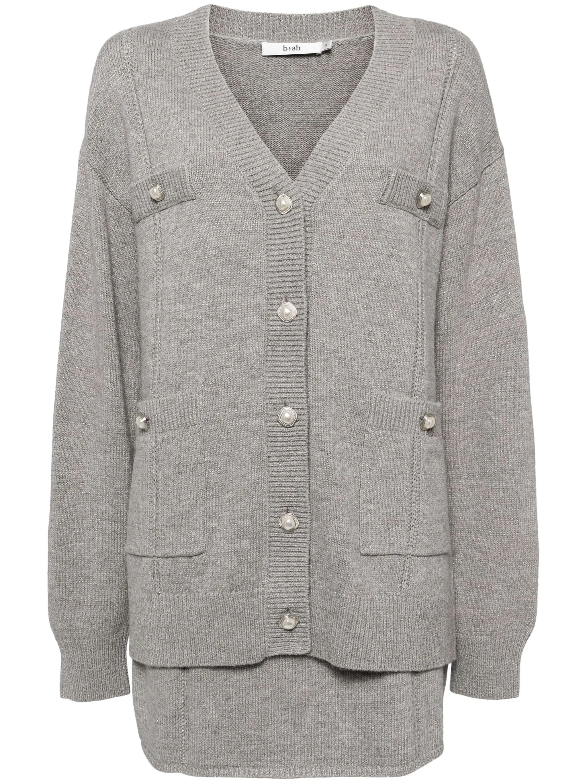 

Трикотажный комплект с искусственным жемчугом B+Ab, серый