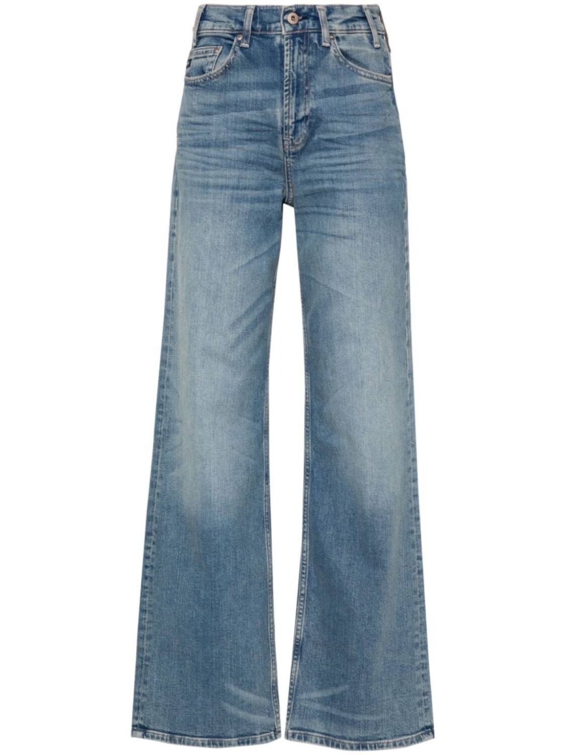 

AG Jeans широкие джинсы средней посадки, синий