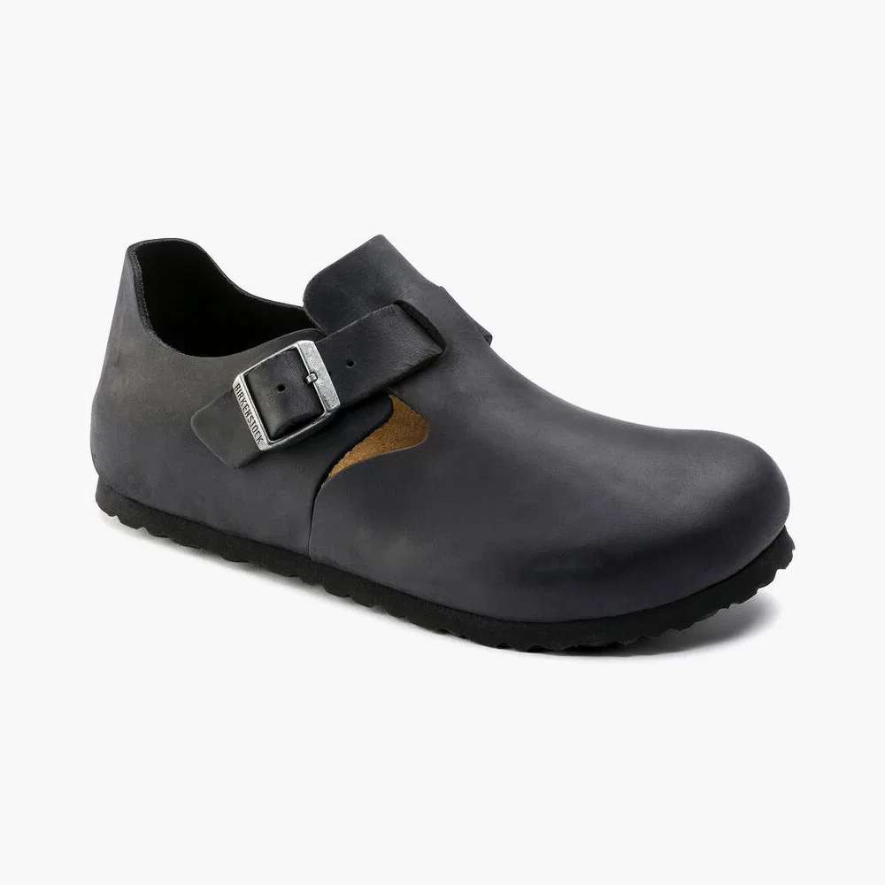 Мужские лоферы London из промасленной кожи, чёрные, от Birkenstock