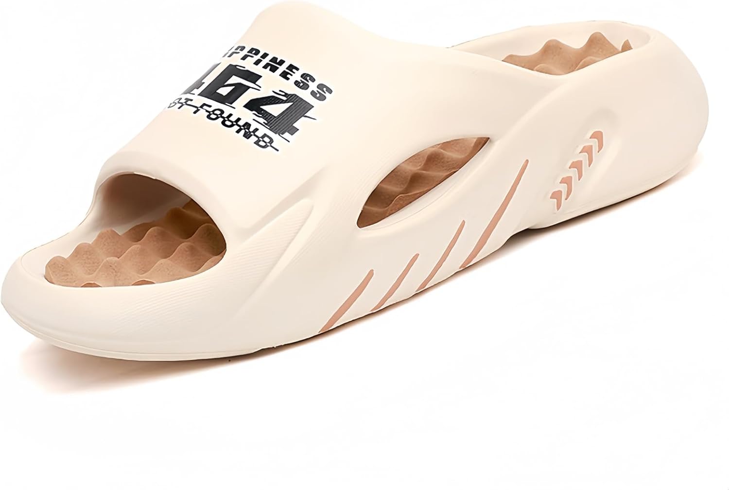 

Мужские домашние тапочки WARKTMY с мягкой подошвой, легкие, для душа, с акупрессурным эффектом и открытым носком, для ходьбы дома и на улице, коричневый