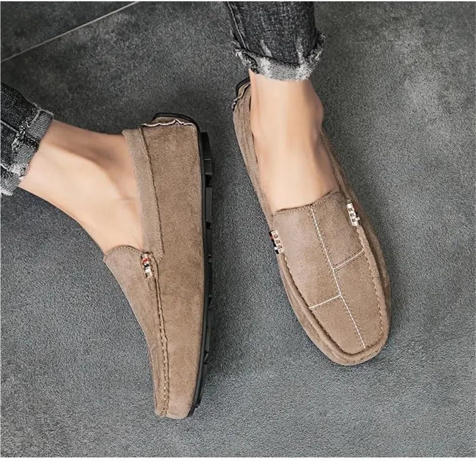 Лоферы замшевые Men’s Slip-On Vintage Loafers, бежевый DHFIRUFSHLO — фото 2