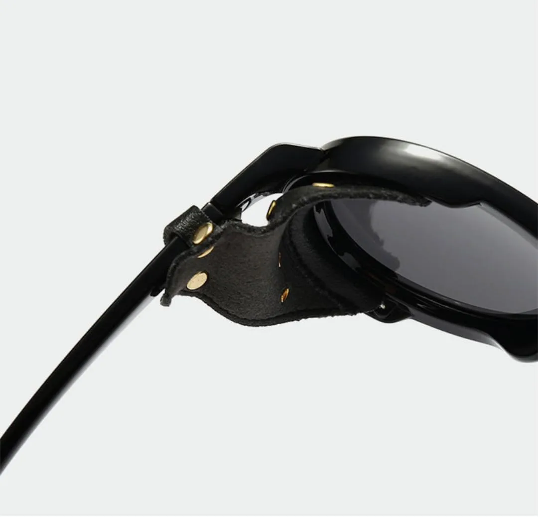 

Овальные солнцезащитные очки-маска в стиле стимпанк, ветрозащитные, для мужчин и женщин, модные винтажные очки, очки с защитой от УФ-излучения UV400 TKKTLLT, C1