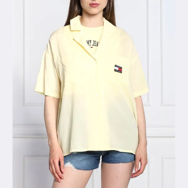 

Рубашка оверсайз Tommy Hilfiger, желтый