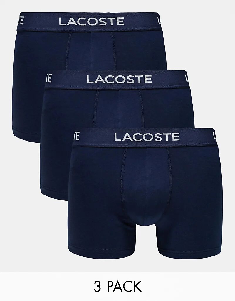 

3 упаковки трусов-транков темно-синего цвета Lacoste