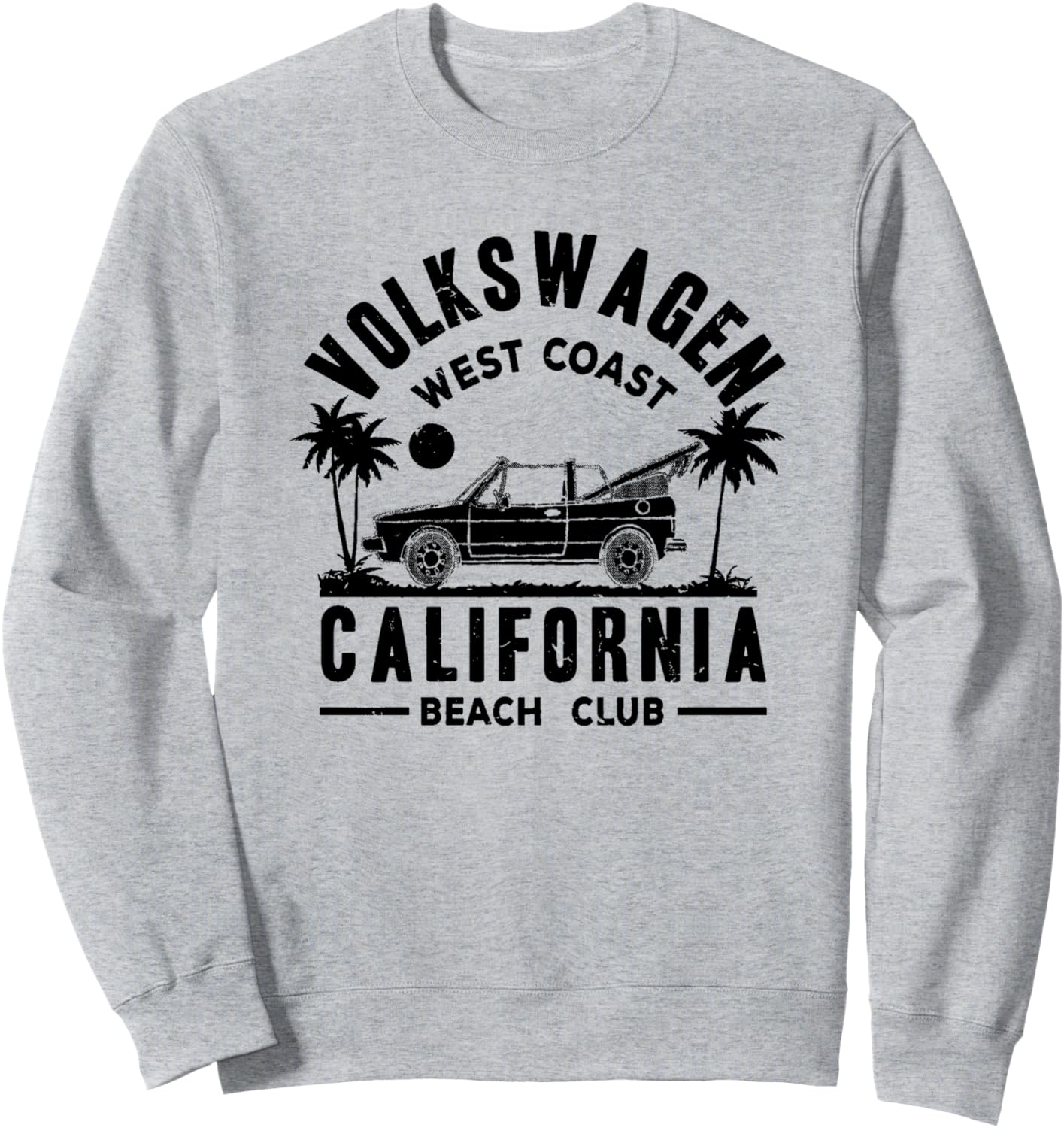 

Толстовка Volkswagen West Coast California с черным текстом, серая