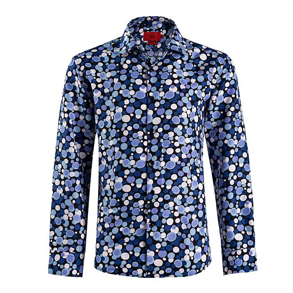 Мужская рубашка slim fit в горошек Elie Balleh — фото 2