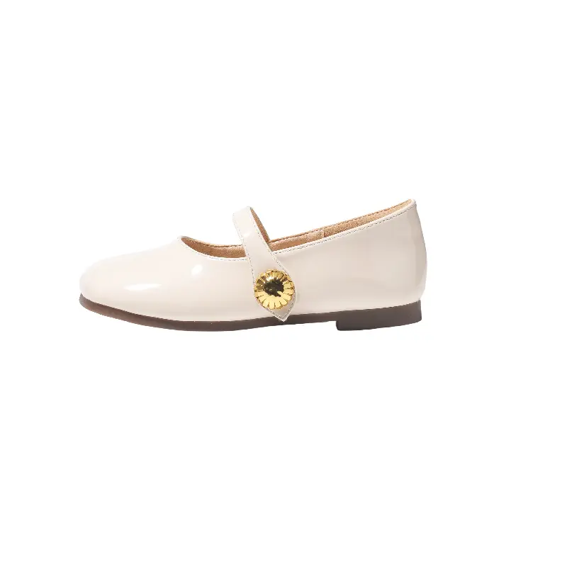 

ABC DOUKIDS противоскользящие антиударные низкие детские кожаные туфли ABCdoukids, бежевый