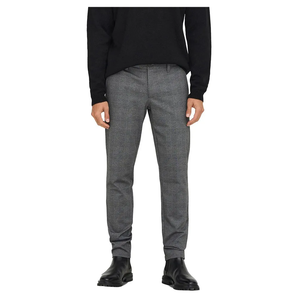 

Брюки Only & Sons Mark Check 9887, серый