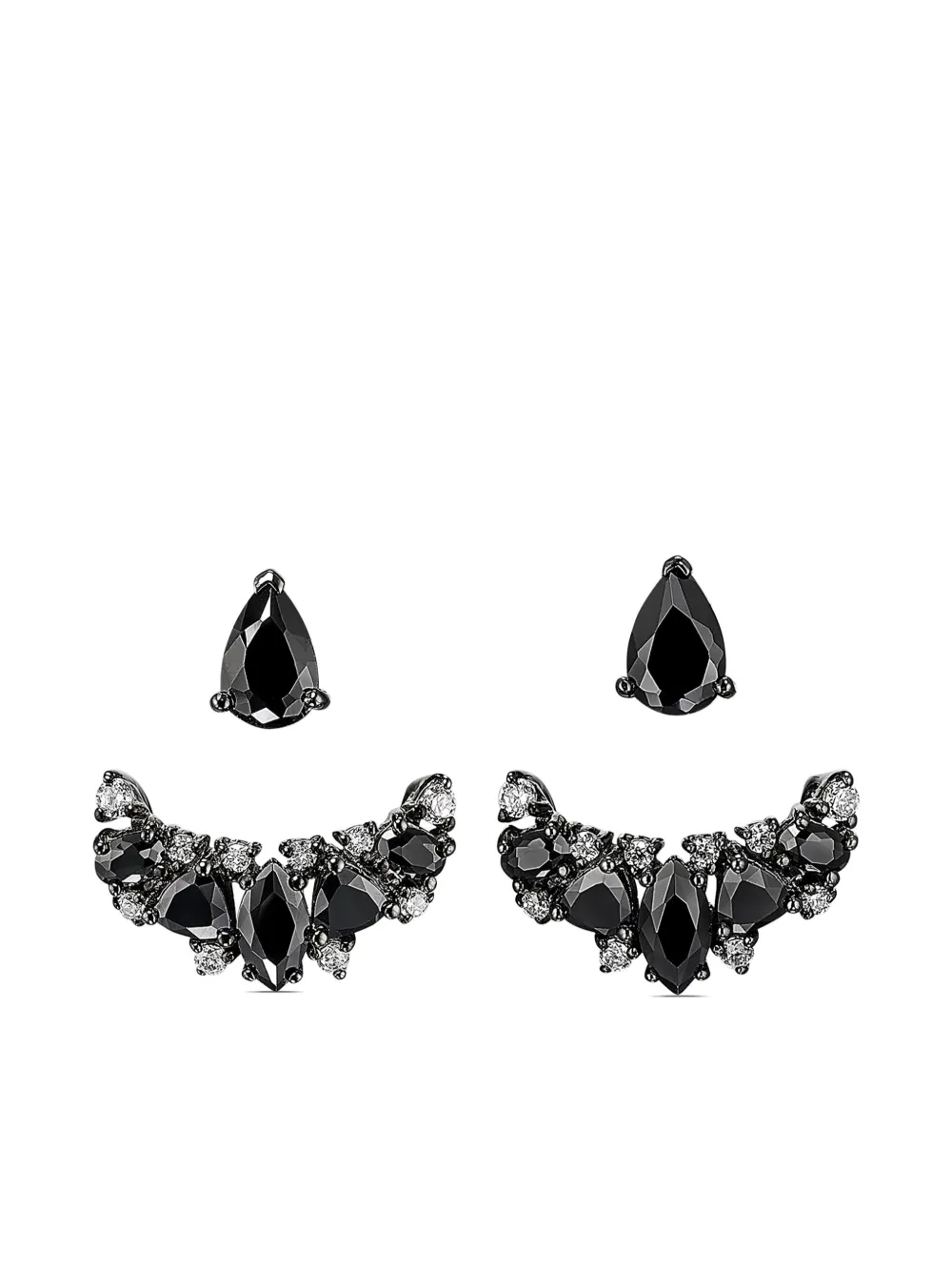 

Серьги Twinkle Ear-Jacket из белого золота Anabela Chan, черный