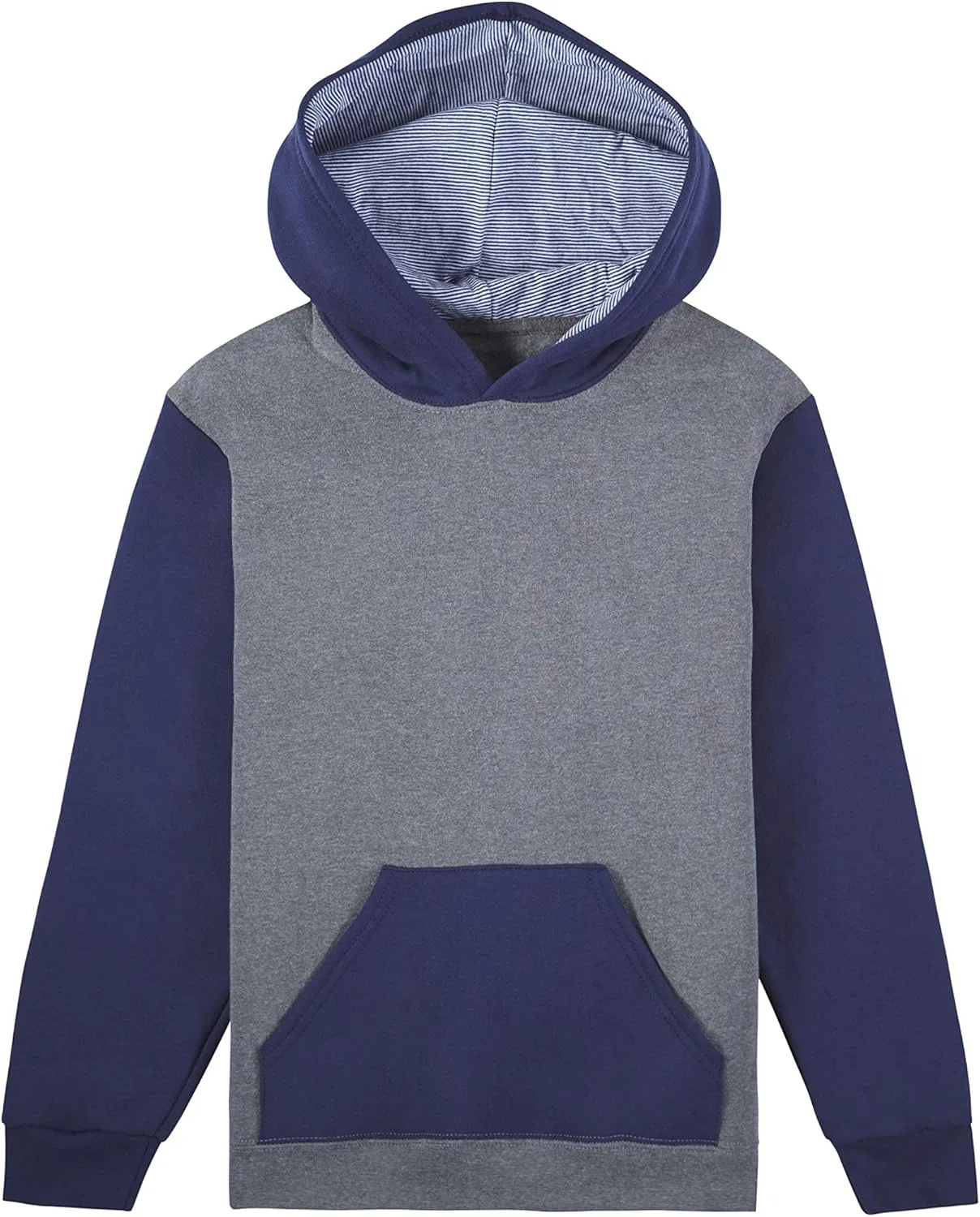 Толстовка Fruit of the Loom для мальчиков, Pullover - Charcoal Heather/Navy