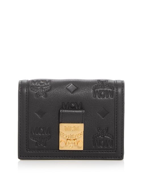 

Маленький кожаный кошелек Tracy с тисненой монограммой MCM, цвет Black