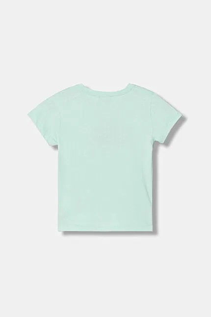 Футболка с коротким рукавом с животным принтом United Colors of Benetton, бирюзовый — фото 2