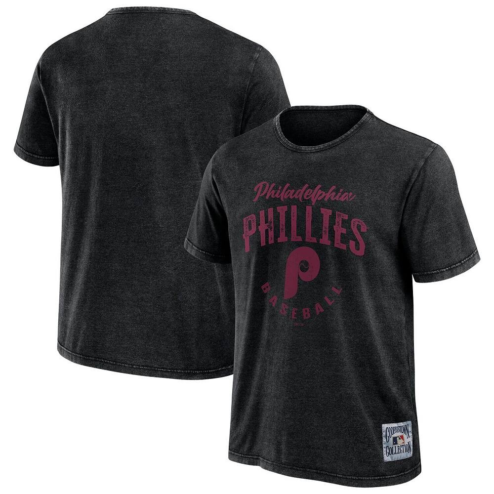 

Мужская стираная футболка Darius Rucker Collection by Fanatics Black Philadelphia Phillies Cooperstown Collection, цвет Phl Black