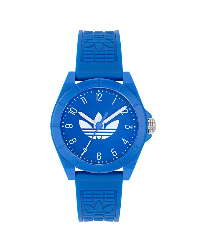 

Унисекс аналоговые часы с синим пластиковым корпусом, 41 мм adidas