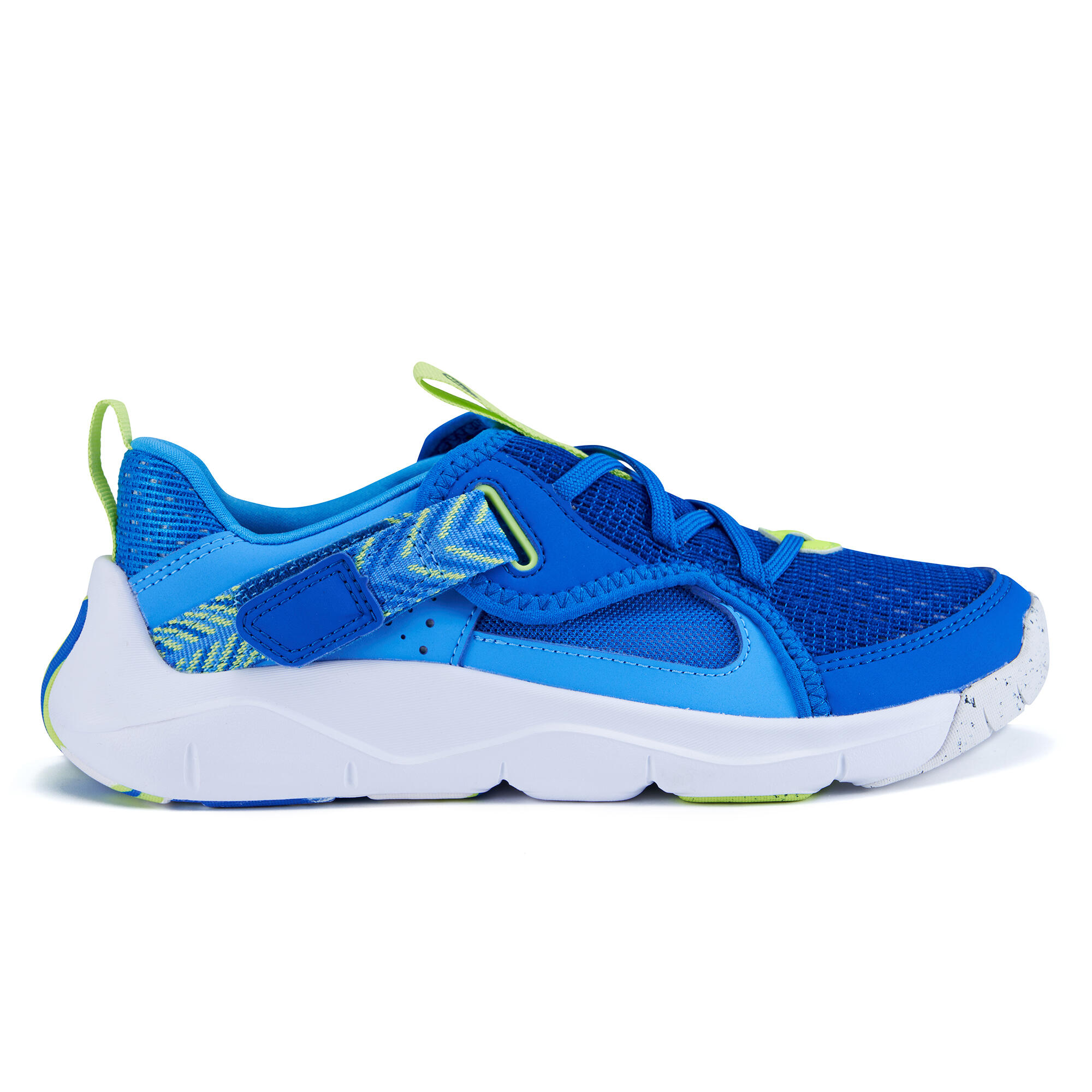 Детские дышащие кроссовки для физической активности Playful Summer сине-жёлтые Decathlon — фото 2