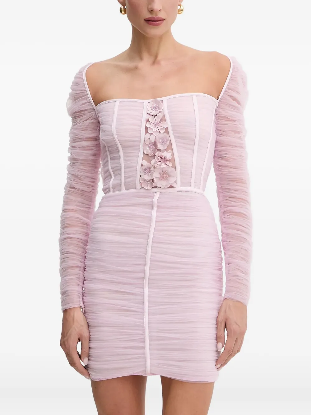 

Платье с цветочным декором Elisabetta Franchi, розовый