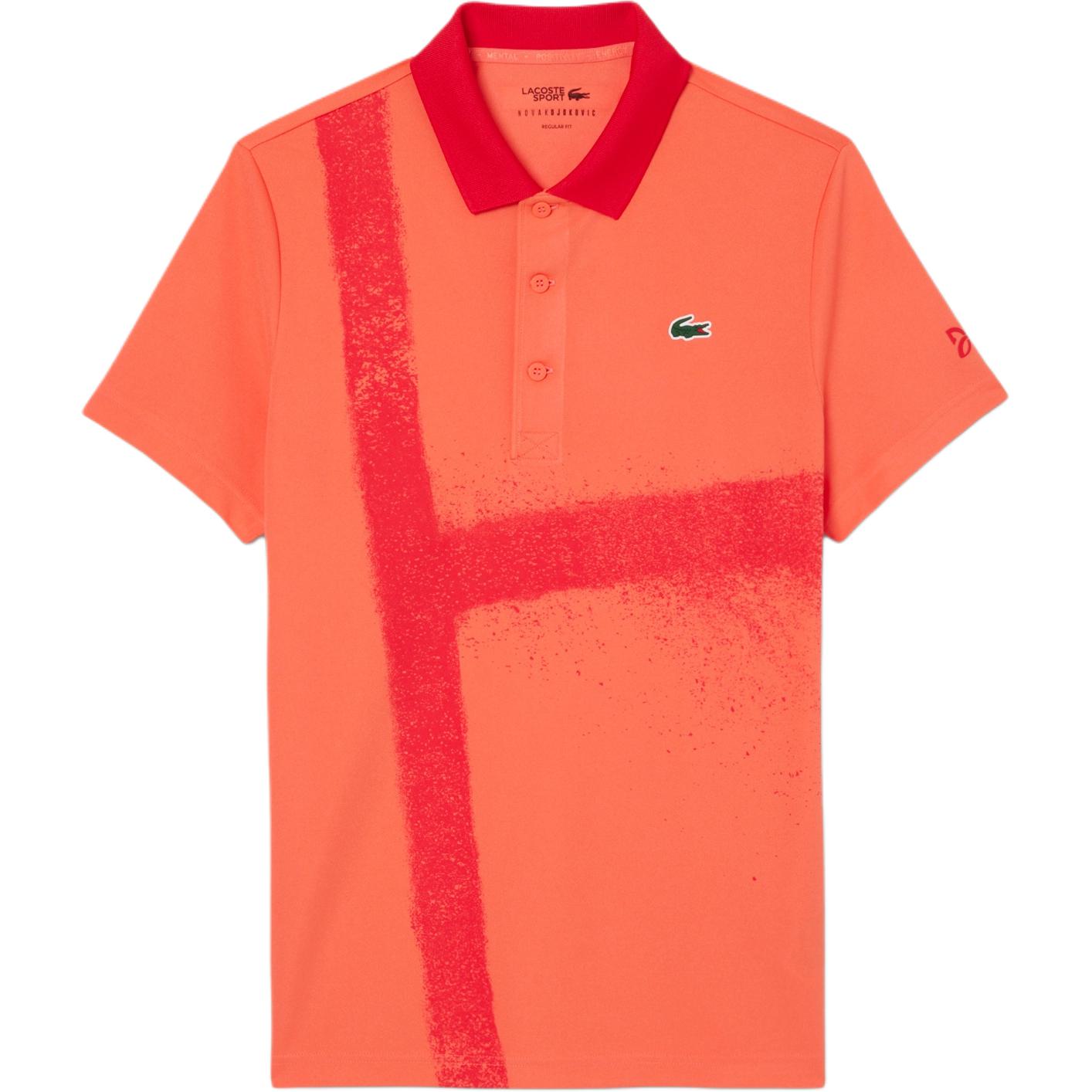 

Поло X Novak Djokovic LACOSTE, оранжевый красный/6pz