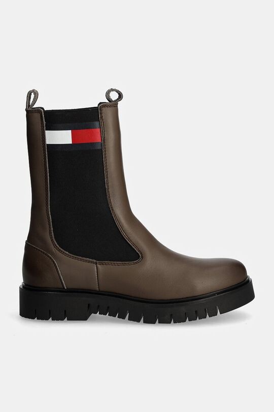 Кожаные ботинки челси TJW LONG CHELSEA BOOT Tommy Jeans, коричневый — фото 2