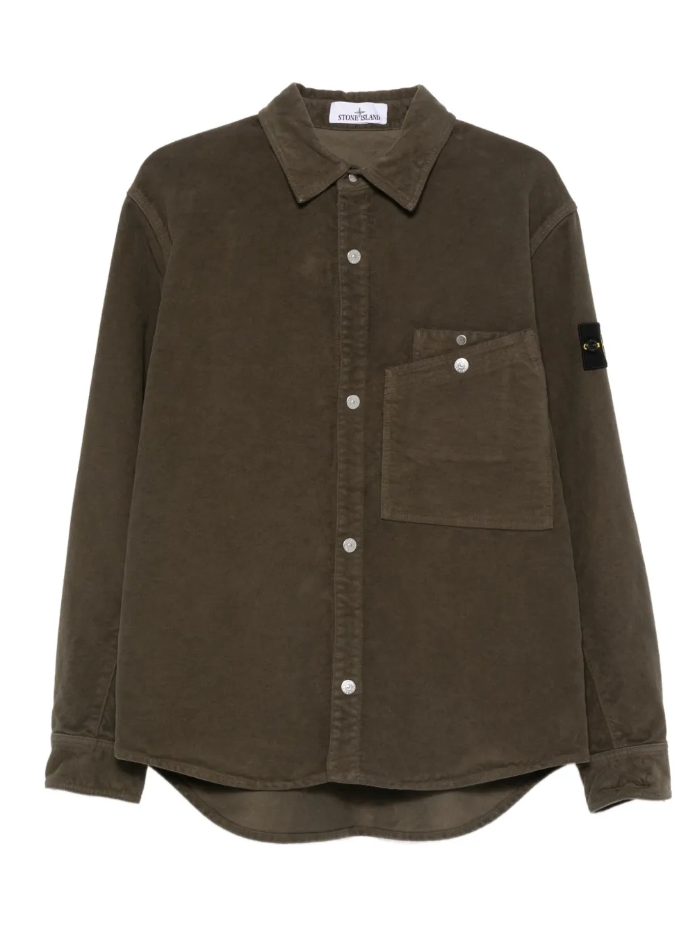 

Рубашка с карманом Stone Island, зеленый
