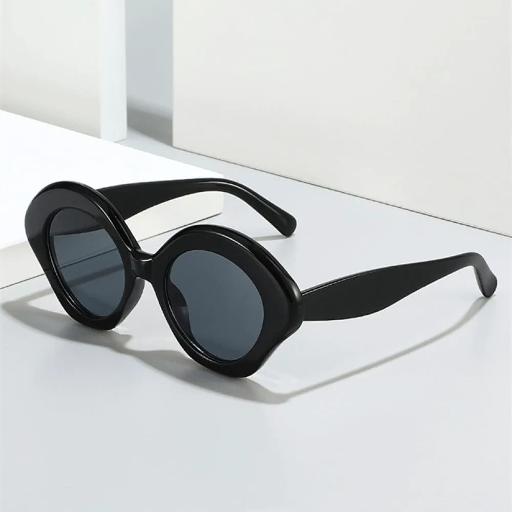 

MUTYNE Модные солнцезащитные очки неправильной формы «кошачий глаз» для женщин, ретро-градиентные, модные солнцезащитные очки для мужчин, White Gray Gradient