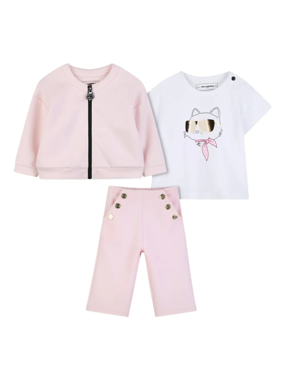 

Спортивный костюм Ikon Choupette Karl Lagerfeld Kids, розовый