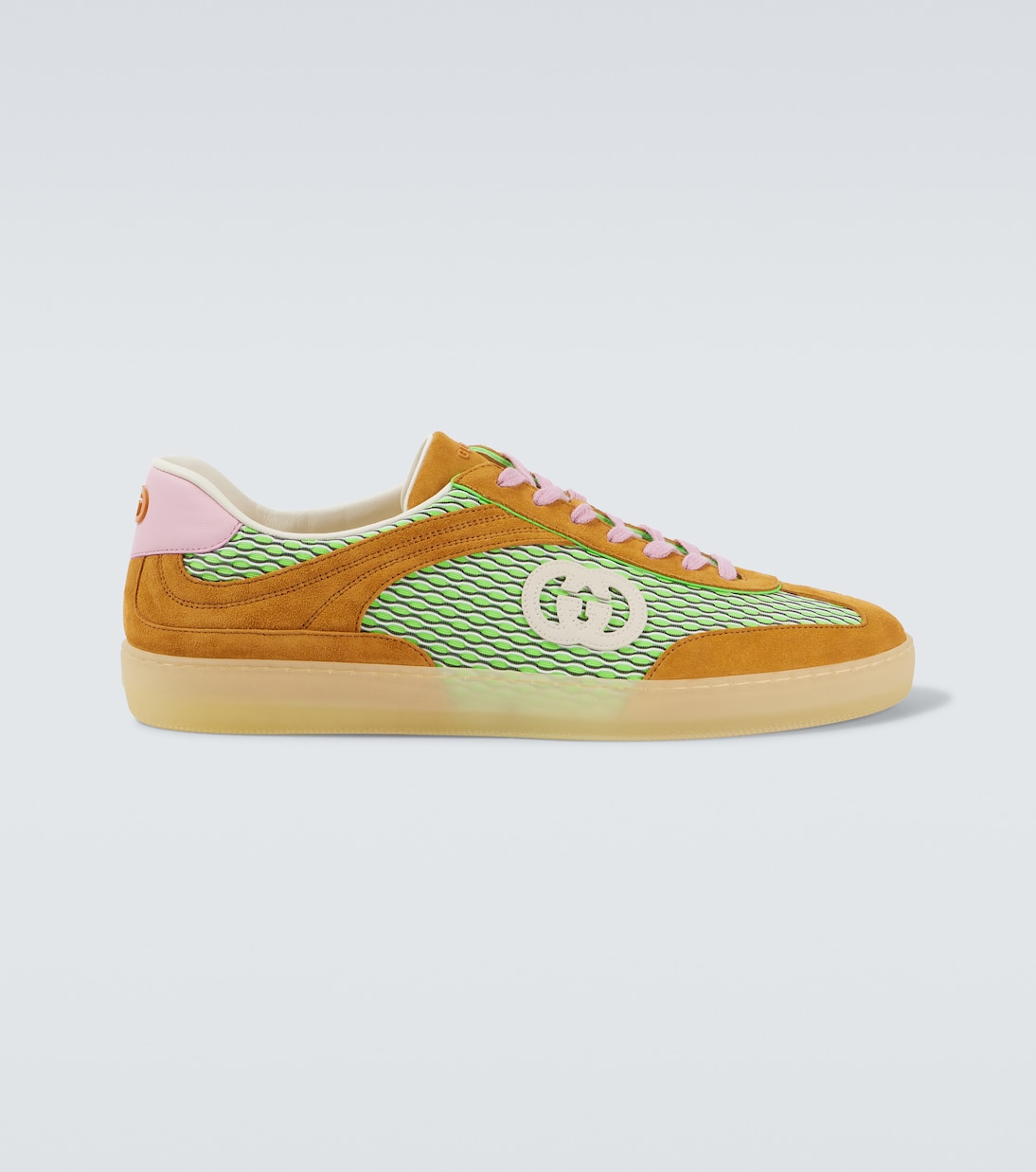 

Кроссовки G75 с отделкой из замши Gucci, Lt C/G.F-B-W/F.M.V/M